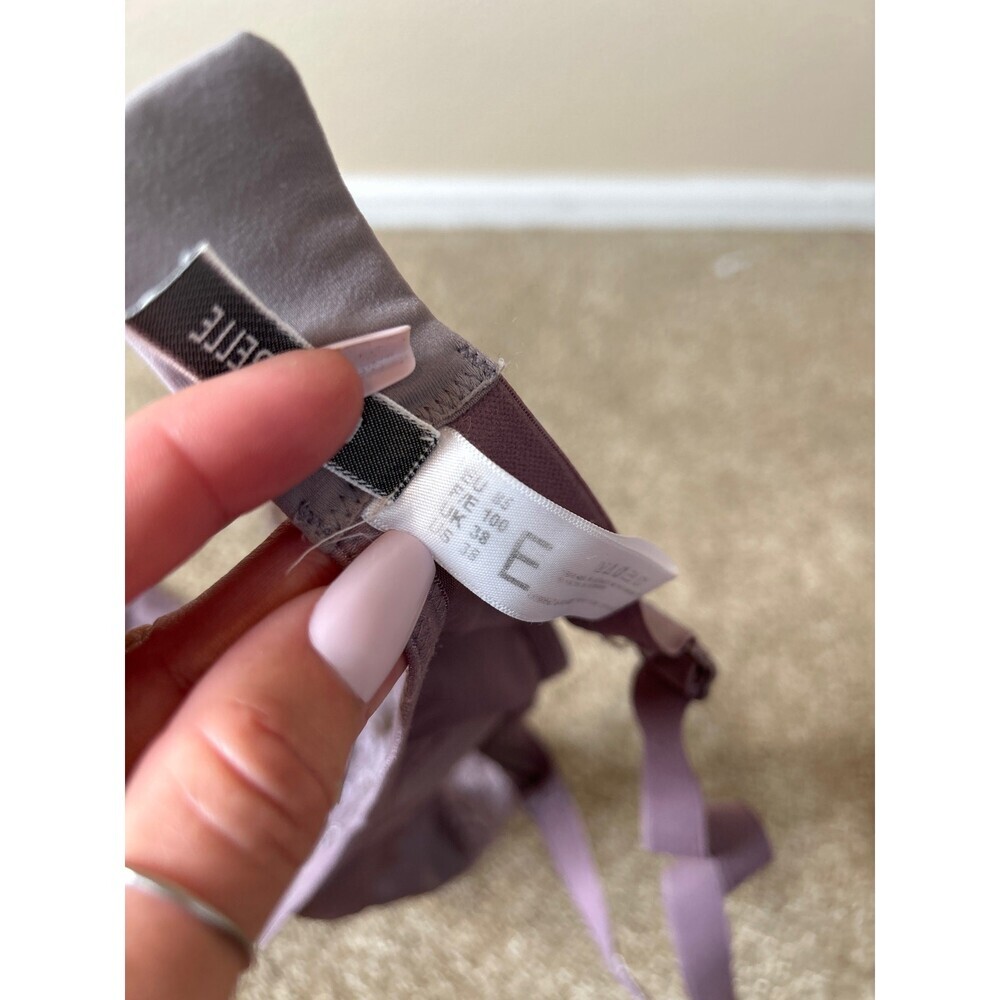 Conturelle Bra 38 E dusty purple underwire no padding lace - Picture 4 of 6